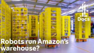 Amazon warehouse robots, AI-driven learning in robotics, warehouse automation AI, Amazon robotics technology, AI robots handling diverse products, smart fulfillment centers, AI-powered warehouse robots, machine learning in logistics, robotic picking systems, AI in supply chain, Amazon fulfillment robotics, robotic arms in warehouses, tactile sensing robots, computer vision in warehouses
