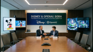 Disney Licensing IP to OpenAI’s Sora for AI Video Generation, Disney OpenAI Sora partnership, Disney AI video licensing deal, Sora Disney characters, AI-generated Disney videos, Disney IP and generative AI, Hollywood AI licensing, AI video creation with Disney IP, future of AI in entertainment , Disney, OpenAI, Sora, AI Video Generation, Generative AI, Disney IP Licensing, Hollywood AI, AI in Entertainment, Copyright and AI, Disney+ Innovation