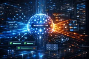 NousCoder-14B, Nous Research, AI coding models, open source LLMs, competitive programming AI, reinforcement learning for code, execution-based RL, LiveCodeBench, code generation AI, developer AI tools , Nous Research Releases NousCoder-14B, NousCoder-14B open source model, competitive programming AI model, execution-based reinforcement learning for code, open-source coding LLM, Nous Research AI models, LiveCodeBench performance, AI for algorithmic programming, fast-trained AI coding model, reinforcement learning code generation